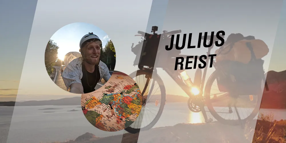 Beitragsbild zu "Julius Reist" einem Radabenteurer, der die Migrationsroute der Störche mit dem Rad nachfährt. Mit einer G.2 ST Sattelstütze
