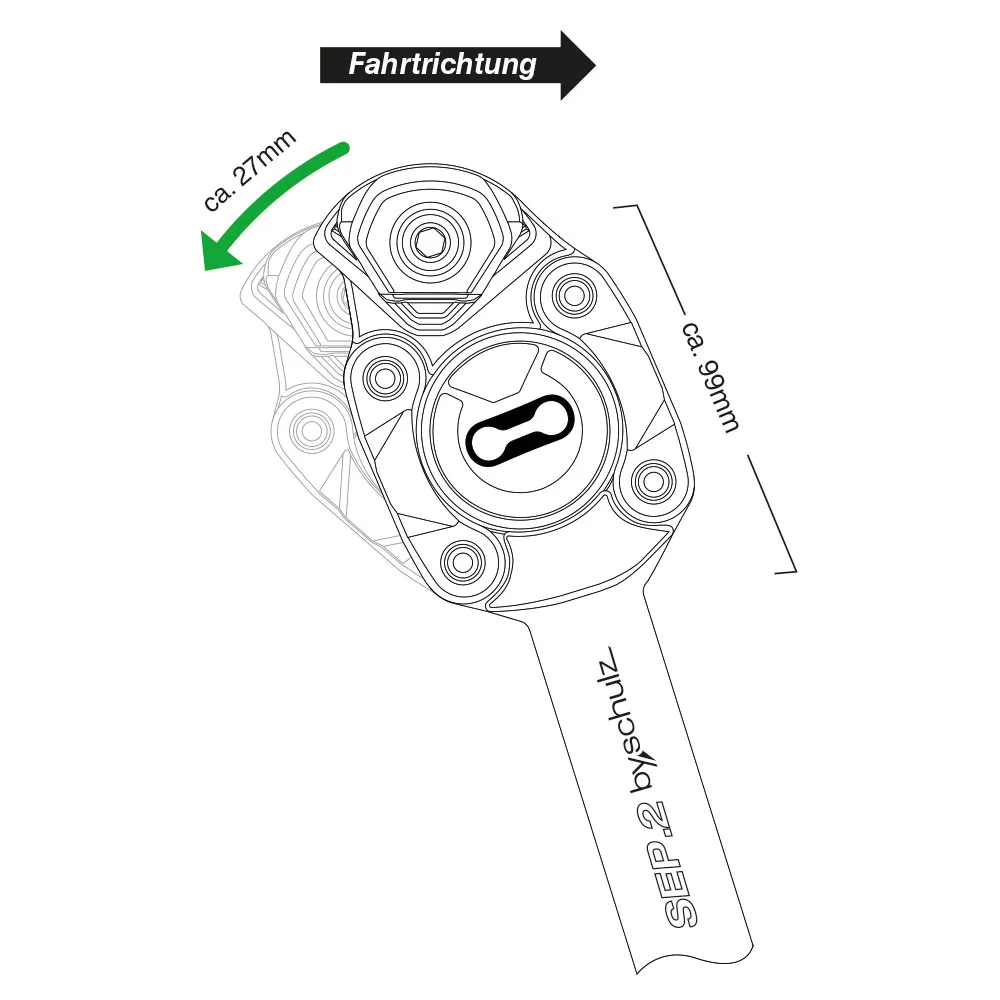 by,schulz Informationsgrafik - Federweg SEP.2 Parallelogramm Elastomer gefederte SattelstützeSattelstütze
